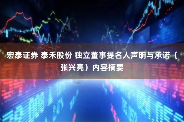 宏泰证券 泰禾股份 独立董事提名人声明与承诺（张兴亮）内容摘要